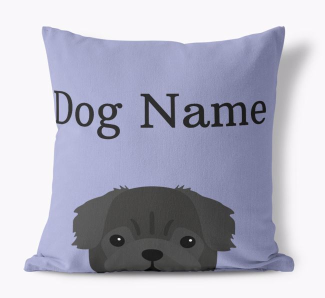 {dogsName}'s Icon & Name: Personalised {breedFullName} Canvas Cushion